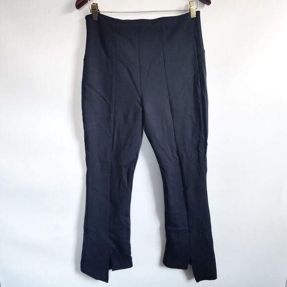 ONA XL Upper East Split Flare Black Stretch Leggings Ponte Pants Asymmetrical - Picture 6 of 16